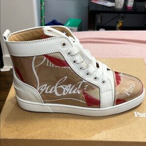Christian Louboutin Brown Shoe with Box. Authentic. No damage.